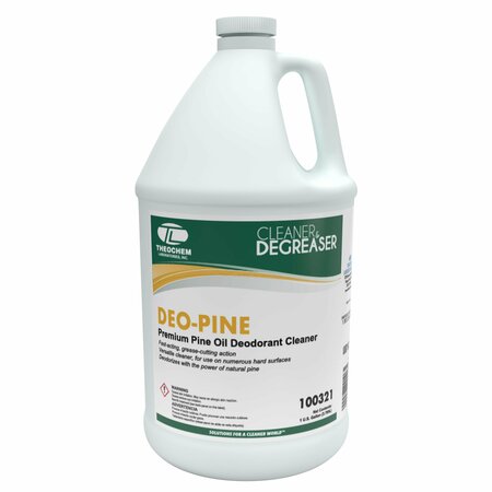 THEOCHEM Pine Oil Deodorant Cleaner, 1 gal Bottle, Pine, 4 PK 100321-99990-7G